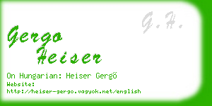 gergo heiser business card